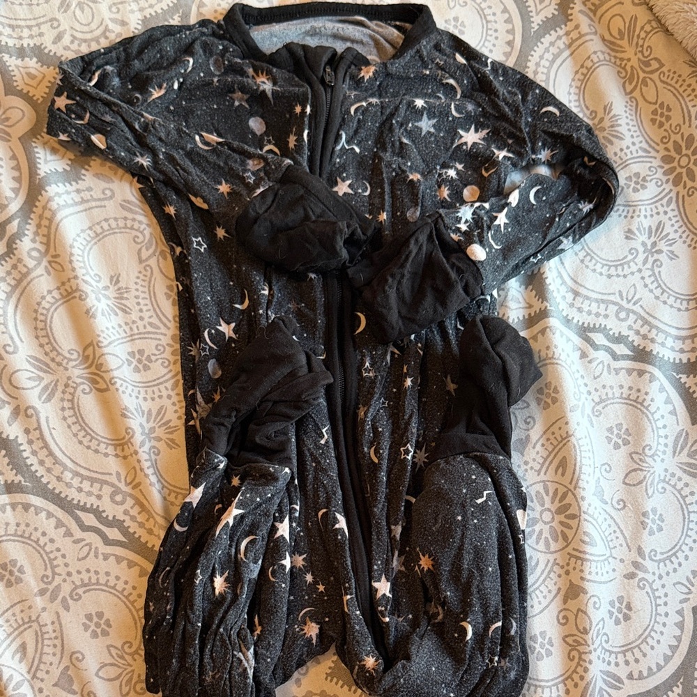 Little Sleepies Black Starry Pajamas